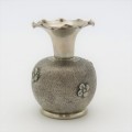 Miniature German 800 silver flower vase - Weighs 52,3 g