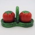 Vintage Tomato shaped salt and pepper shakers