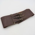 Vintage leather waistband - Possibly military - Length 91 cm