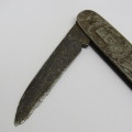 Antique Kruger and De Wet Boer War commemorative pocket knife - Well used - One blade broken