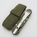 5 in 1 folding camping cutlery set