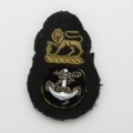 SA Navy Petty Officer cap badge - Lurex