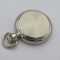 Slimline Open face quartz pocketwatch with black dial - Needs battery