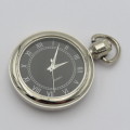 Slimline Open face quartz pocketwatch with black dial - Needs battery