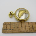 Full hunter quartz pocketwatch with Trout motif - Needs battery