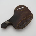Vintage leather gun holster for revolver