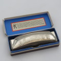 Vintage The Hohner band Curved harmonica - C key - In original box