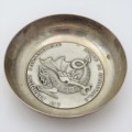 French 1st Marine Infantry Parachute regiment silverplated commemorative bowl