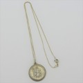 Sterling silver St. Christopher pendant with necklace - Engraved SUSAN - Weighs 7,3 g - Length 46,5