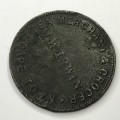 JW Irwin Cape Town Tea merchant and grocer 1879 token - well used