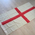 Vintage British St. George Cross flag flown by the Kisbey-Green family at the 1947 Royal visit