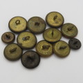 Lot of 31 WW2 SA Air Force uniform buttons