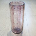 Vintage handmade stained glass flower vase  34 cm High - Opening 14 x 14 cm