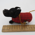 Vintage German tinplate mechanical dog toy - Legs missing - Not working properly