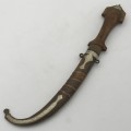 Antique Moroccan Jambya / Koummya dagger with brass sheath