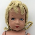 Antique composition doll with sound box - no clothing