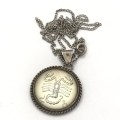 Sterling Silver necklace with Scorpio pendant - total weight 8,4g - 45cm
