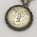 Sterling Silver necklace with Scorpio pendant - total weight 8,4g - 45cm