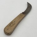 Vintage Pruning knife with wooden handle
