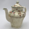 Antique Copeland Spode Royal Jasmine teapot - cracked and chipped