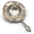 Vintage silver plated tea strainer