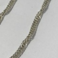 Sterling Silver necklace - weighs 4,5g - 49cm