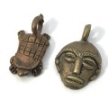 Lot of 6 vintage brass castings - Ashanti Tribe - lost wax method