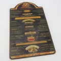 Vintage San Francisco Spur Strand wooden menu - Spur Burger R14,95