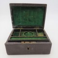 Antique jewellery case with pocketwatch holder - No lock