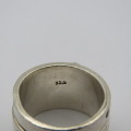 Sterling silver custom design ring - Weighs 17,9 g - See picture for size