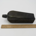 Antique JT Beukers Schiedam green glass gin bottle