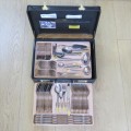 SBS Edelstahl Rostfrei 110 piece cutlery set (12 setting) in suitcase - High quality