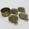 Vintage Brass Ashtray set - 4 small ashtrays