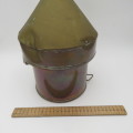 Antique brass funnel with military markings