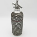 Vintage IDS Soda stream bottle with mesh made in - Czecho Slovakia