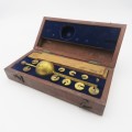Antique Dring and Fage Brass Sikes`s Hydrometer in original wooden box