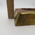 Large brass plated copper ashtray