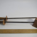 Pair of vintage fire place tools