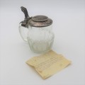 Vintage glass tankard with lid (rowing trophy) that belonged to Hugo Zu Bentheim