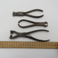 Lot of 3 vintage leather working tools