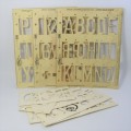 Vintage Stenso lettering guide No. 84A Gothic stencil set