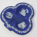 Vintage dark blue jasper ware trinket bowl