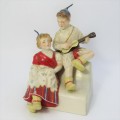 Vintage Madeira porcelain boy and girl figurine
