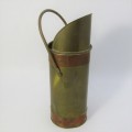 Small vintage brass and copper milk jug