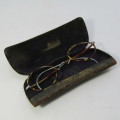 Antique glasses frame in original pouch