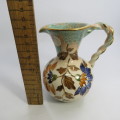 Vintage Gouda Flora hand painted porcelain pitcher