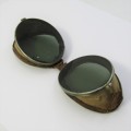 Pair of antique / vintage motorcycle glasses - no strap