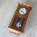 Vintage Oak wooden wall clock - 67 x 30 x 19cm