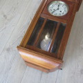 Vintage Oak wooden wall clock - 67 x 30 x 19cm