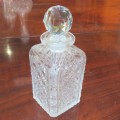 Vintage heavy glass decanter - some chips